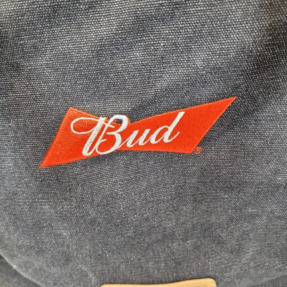 Budweiser Promotional Black Canvas Backpack Organizer Lap Top Portfolio